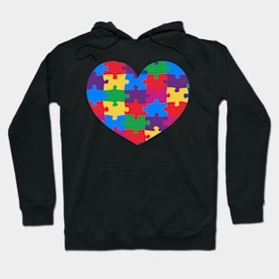 Puzzle Heart Autism Awareness Gift for Birthday, Mother's Day, Thanksgiving, Christmas Hoodie